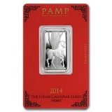 10 gram Silver Bar - PAMP Suisse (Year of the Horse)