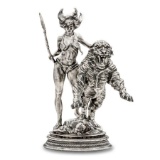 6 oz Silver Antique Statue - Frank Frazetta (The Huntress)