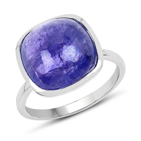 9.00 Carat Genuine Tanzanite .925 Sterling Silver Ring