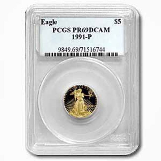 1991-P 1/10 oz Proof Gold American Eagle PR-69 PCGS