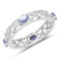 0.68 Carat Genuine Tanzanite .925 Sterling Silver Ring