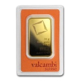 50 gram Gold Bar - Valcambi (Pressed w/Assay)