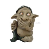 HEAR NO EVIL GOBLIN Cast in quality resin and hand painted. Great as a garden decor