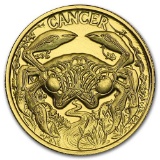 1/10 oz Gold Round Zodiac Series - Cancer