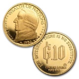 1/10 oz Gold Round - Gold Standard Corporation (.900 Fine)