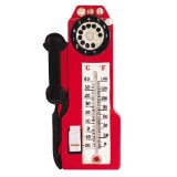 OLD PHONE THERMOMETER 3in. x 1/2in. x 7in.