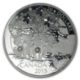 2015 Canada 1 oz Silver $20 Holiday Reindeer