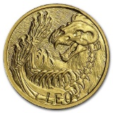 1/10 oz Gold Round Zodiac Series - Leo