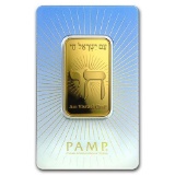 1 oz Gold Bar - PAMP Suisse Religious Series (Am Yisrael Chai!)
