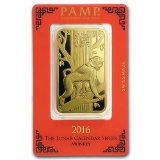 100 gram Gold Bar - PAMP Suisse Year of the Monkey (In Assay)