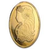 1 oz Gold Oval - PAMP Suisse Fortuna (Sealed In Original Plastic)
