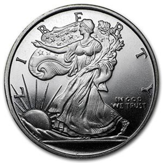 1/2 oz Silver Round - (Walking Liberty Half-Dollar)