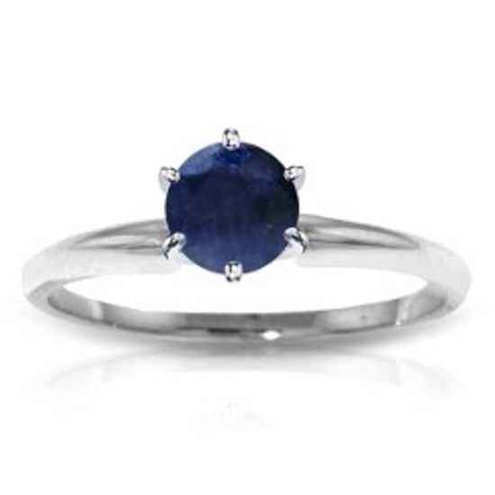 CERTIFIED 14K .55 CTW SAPPHIRE SOLITAIRE RING