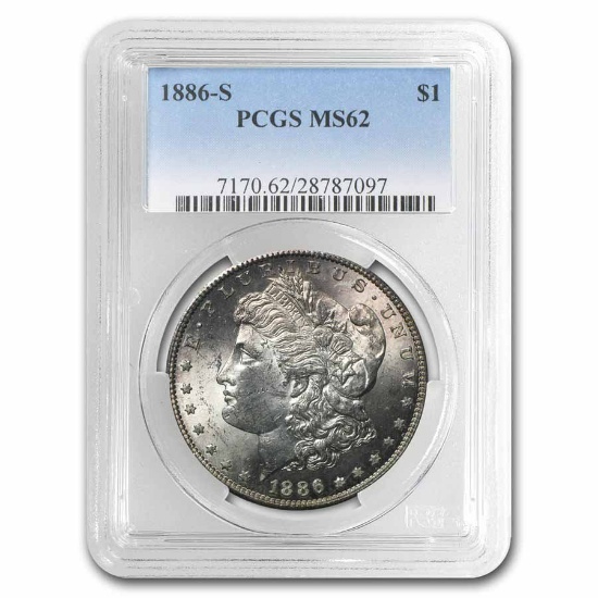 1886-S Morgan Dollar MS-62 PCGS