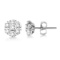 Diamond Flower Cluster Earrings in 14K White Gold (1.20ctw)