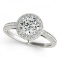 CERTIFIED PLATINUM 1.46 CT G-H/VS-SI1 DIAMOND HALO ENGAGEMENT RING