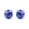 0.94 Carat Genuine Tanzanite .925 Sterling Silver Earrings