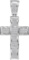 10kt White Gold Mens Round Diamond Roman Cross Charm Pendant 1-1/12 Cttw