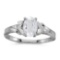 Certified 14k White Gold Oval White Topaz And Diamond Ring 0.96 CTW