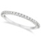 Half-Eternity Pave-Set Diamond Stacking Ring 14k White Gold (0.25ct)