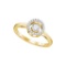 10kt Yellow Gold Womens Round Diamond Moving Twinkle Solitaire Bridal Wedding Engagement Ring 1/5 Ct