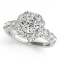 CERTIFIED PLATINUM 2.08 CT G-H/VS-SI1 DIAMOND HALO ENGAGEMENT RING