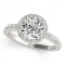 CERTIFIED PLATINUM 1.35 CT G-H/VS-SI1 DIAMOND HALO ENGAGEMENT RING