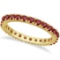 Ruby Eternity Band Stackable Ring 14K Yellow Gold (0.50ct)