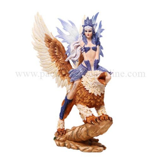 FAIRY WITH GRIFFIN 6 3/4in. x 9in. x 13 1/4in.