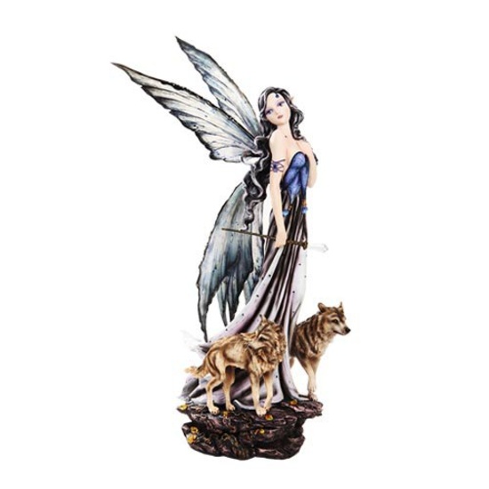 FAIRY WITH WOLVES LG 16 1/2in. x 11 3/8in. x  26in.