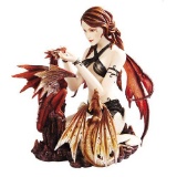 FAIRY WITH DUAL DRAGONS L 8in.x W 7in. x H 10in.