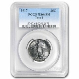 1917 Standing Liberty Quarter Type-I MS-64 PCGS (Full Head)