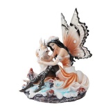 FAIRY W/ UNICORN 6in. x 5 1/2in. x 7 1/2in.