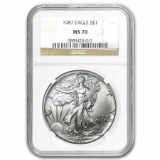 1987 Silver American Eagle MS-70 NGC
