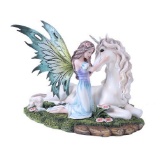 FAIRY WITH UNICORN 8 1/4in. x 6 3/4in. x 5 1/8in.