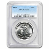 1941 Walking Liberty Half Dollar MS-66 PCGS