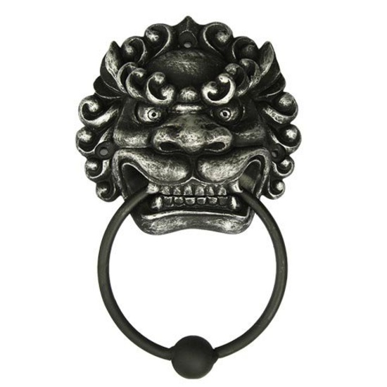 ORIENTAL LION DOOR KNOCKER 4 3/8in. x 2 3/8in. x 7 1/2in.