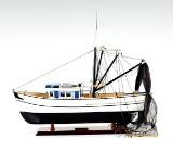 HAND MADE WOODEN Shrimp Boat W/COA