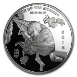 5 oz Silver Round - (2016 Year of the Monkey)