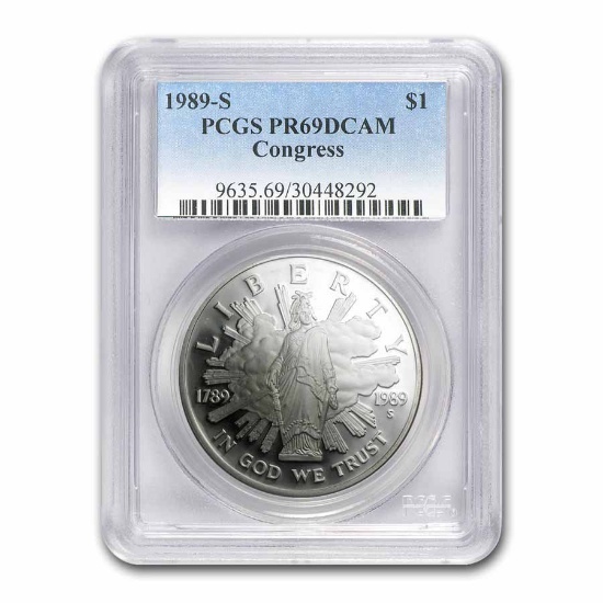 1989-S Congressional $1 Silver Commem PR-69 PCGS