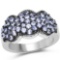 1.41 Carat Genuine Tanzanite .925 Sterling Silver Ring