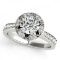 CERTIFIED PLATINUM 1.30 CT G-H/VS-SI1 DIAMOND HALO ENGAGEMENT RING