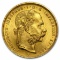 1892 Austria Gold 8 Florin/20 Francs AU