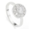 4/5 CARAT WHITE TOPAZ & GENUINE DIAMONDS 925 STERLING SILVER RING