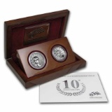 2007-W 2-Coin Proof Platinum Eagle Set (10th Anniv, Box & COA)