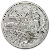 2016 Kraken Silverbug Island 1 oz Silver Round BU