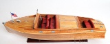 HAND MADE WOODEN Chris Craft Runabout W/COA