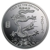 2 oz Silver Round - (2012 Year of the Dragon)