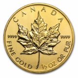2014 Canada 1/2 oz Gold Maple Leaf BU