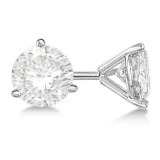 2.50ct. 3-Prong Martini Diamond Stud Earrings Platinum (H-I, SI2-SI3)